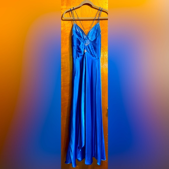 Royal blue prom dress / evening gown - Picture 2 of 11